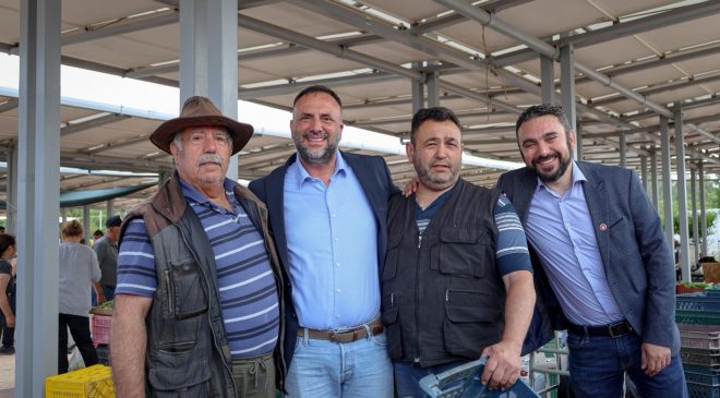 Çeler, Güzelyurt açık pazarı ve çarşısını ziyaret etti