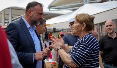 Çeler, Güzelyurt açık pazarı ve çarşısını ziyaret etti
