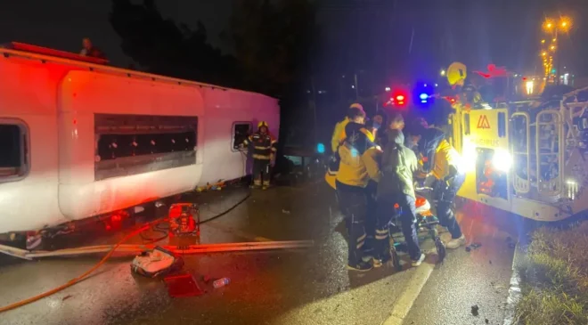 Yolcu otobüsü devrildi: Çok sayıda ölü ve yaralı var!