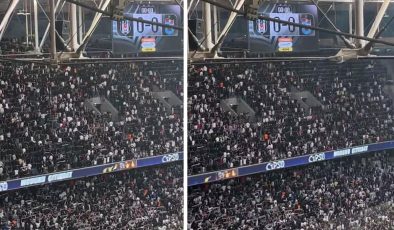 Beşiktaşlı taraftarlardan derbide olay protesto