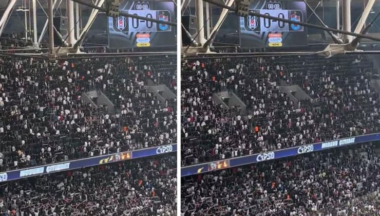 Beşiktaşlı taraftarlardan derbide olay protesto