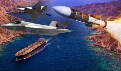 Savaş uçakları Umman Körfezi’nde vurdu! Dev gemi su üzerinde sürükleniyor