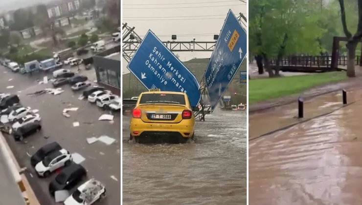 ‘Süper hücre’ bir anda vurdu, şehri adeta talan etti! Yağmur, dolu, hortum bir arada