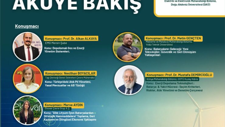 “Enerjide Aküye Bakış” başlıklı panel düzenlenecek