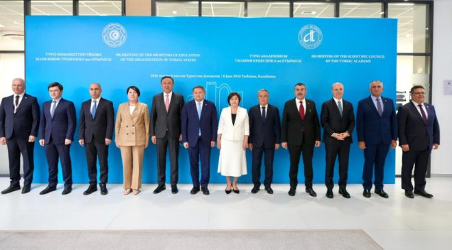 Kazakistan’da TDT Eğitim Bakanları toplantısı: Milli Eğitim Bakanı Çavuşoğlu ile YÖDAK Başkanı Hocanın da katıldı