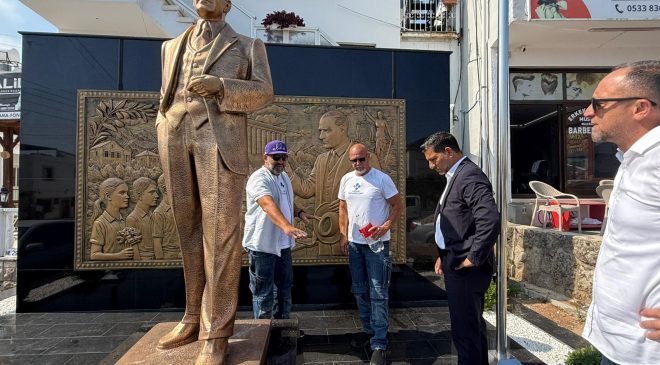 Kırok, Atatürk Büstü ve çevre düzenleme çalışmalarını inceledi