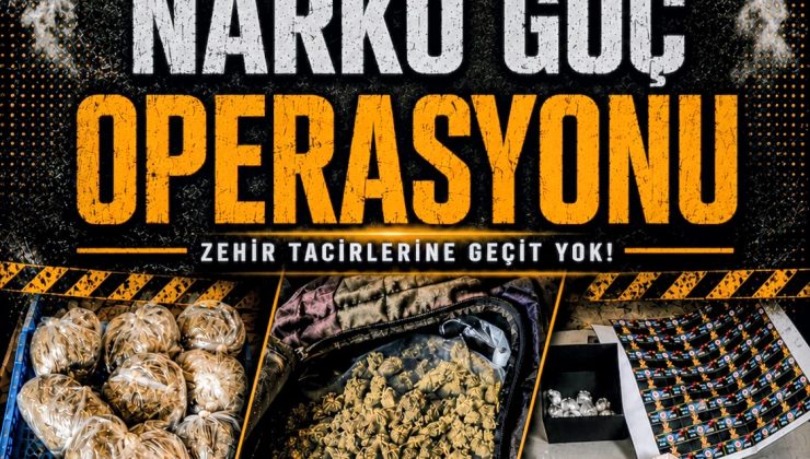 Polis’ten “Narko Güç Operasyonu”…Üç kilodan fazla uyuşturucu ve çok miktarda hap ele geçirildi