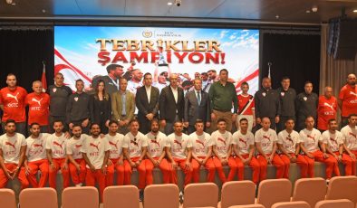 Üstel, CONIFA EURO 2026 şampiyonu KKTC A Milli Futbol Takımı’nı kabul etti: “Özlediğimiz başarı geldi”