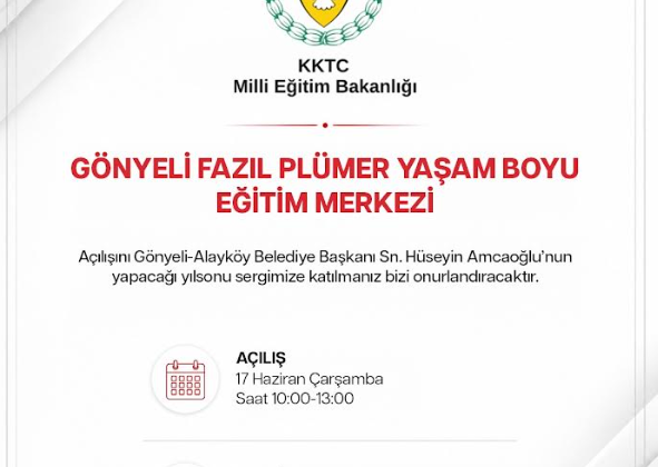 Gönyeli Fazıl Plümer Yaşam Boyu Eğitim Merkezi yıl sonu sergisi açılıyor