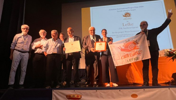 Lefke Belediyesi, Cittaslow Uluslararası Ağı tarafından “Sosyal Uyum” ödülüne layık görüldü