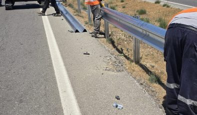 Lefkoşa-Güzelyurt ana yolunda oto korkuluk çakım işleri başladı