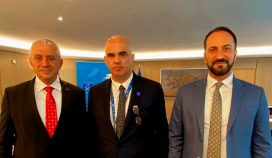Taçoy ve Candan, Avrupa Konseyi Genel Sekreteri Alain Berset ile bir araya geldi