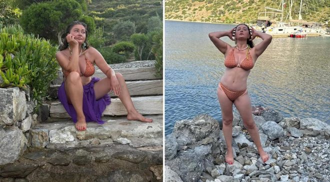 50 yaşındaki Nurgül Yeşilçay’dan cesur paylaşım: Tek bikiniyle…