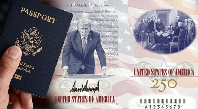 ABD’nin yeni pasaportu tanıtıldı! Üzerinde Trump’ın portresi var