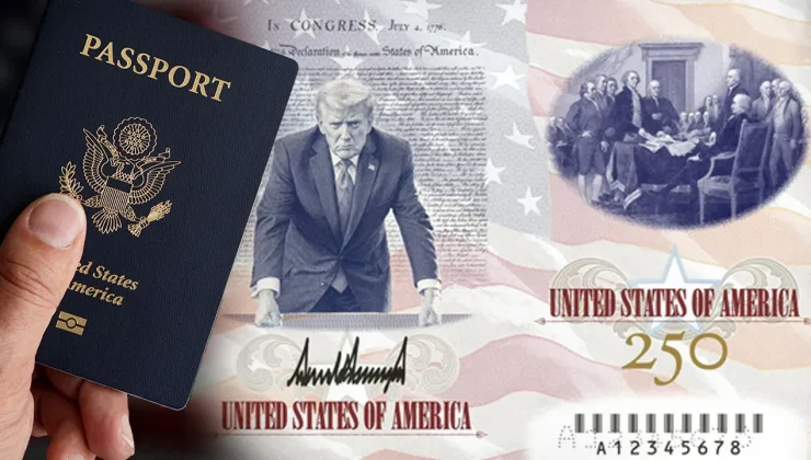 ABD’nin yeni pasaportu tanıtıldı! Üzerinde Trump’ın portresi var