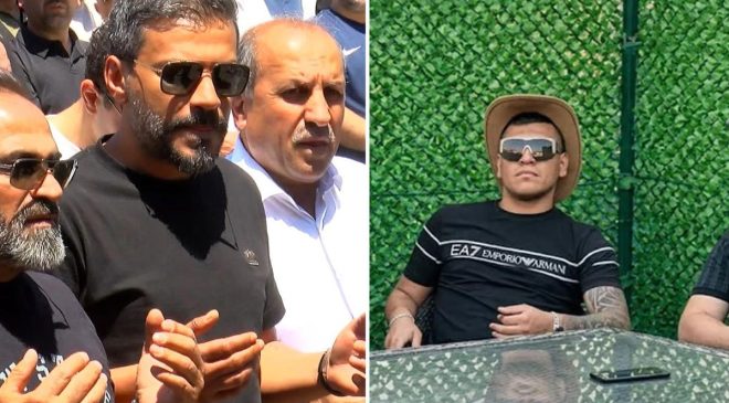 Daltonlar’ın hedefindeki Engin Polat cenazede çelik yelek giydi