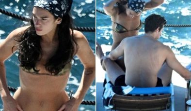 Dua Lipa’nın eşinin sırtındaki izler dikkat çekti