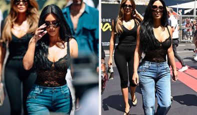 Kim Kardashian, Lewis Hamilton’ı Monako’da yalnız bırakmadı