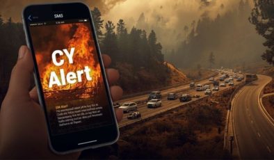 Larnaca’nın Ora köyünde CY-Alert uyarı sistemi kullanılarak yangın tatbikatı yapıldı
