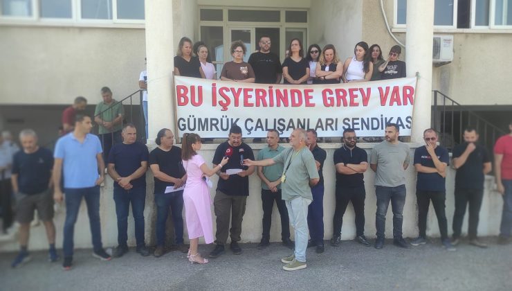 GÜÇ-SEN, Gazimağusa Limanı’nda iki saatlik uyarı grevi yaptı