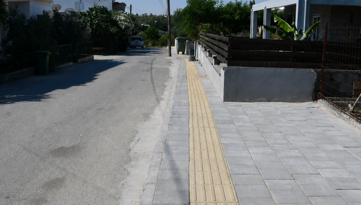 Mesarya Belediyesi, Paşaköy’de kaldırım çalışmalarını tamamladı