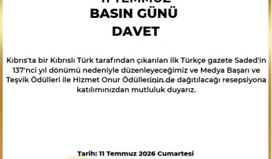 Gazeteciler Birliği, 11 Temmuz Basın Günü dolayısıyla cumartesi günü resepsiyon düzenleyecek