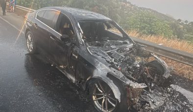 Boğazköy’de araç yangını…