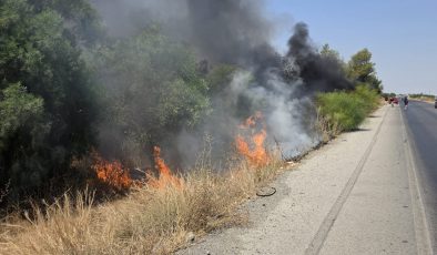 Kurudere köyü yakınlarındaki koruluk alanda yangın…