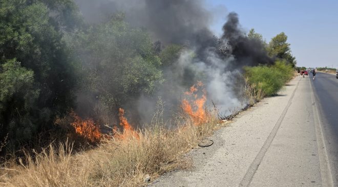 Kurudere köyü yakınlarındaki koruluk alanda yangın…