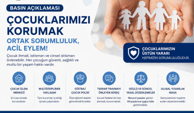 Pediatri Kurumu, Çocuk İzlem Merkezi ve çocuk koruma sistemi oluşturulması çağrısı yaptı