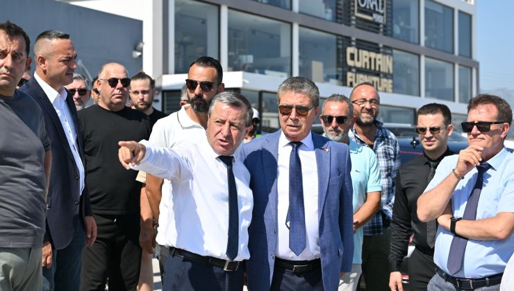 Başbakan Üstel ve Ulaştırma Bakanı Arıklı, Girne-Çatalköy yolunda incelemelerde bulundu
