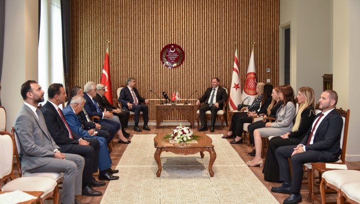 Meclis Başkanı Öztürkler, TC- KKTC Parlamentolar Arası Dostluk Grubu Başkanı Erdem’i kabul etti