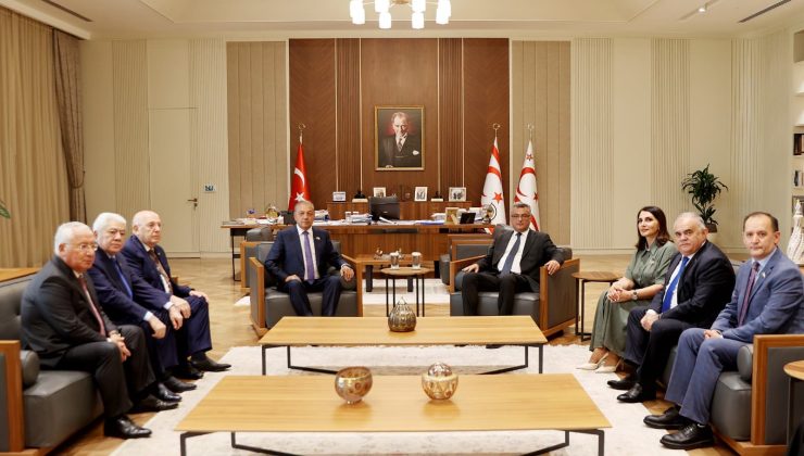 Cumhurbaşkanı Erhürman, Azerbaycan Dostluk Grubu heyetlerini kabul etti
