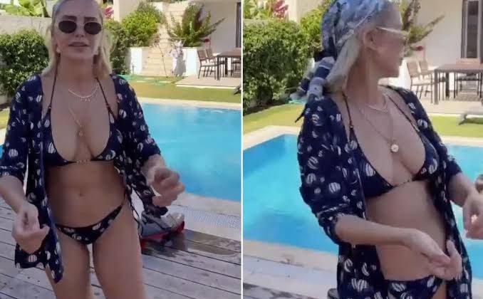 Ece Erken’in havuz keyfi kabusa döndü! Yaşadığı panik kamerada