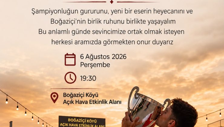 Boğaziçi’ndeki açılış ve kutlama etkinliği