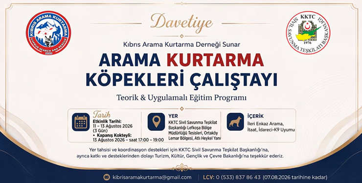 KARK, “Arama Kurtarma Köpekleri Çalıştayı” 11 – 13 Ağustos arası yapılacak