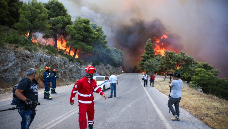 Halkidiki’de çıkan yangında yaklaşık 4 bin dönüm ormanlık alan zarar gördü