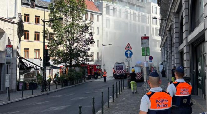 Brüksel’in merkezinde bir binada gaz kaçağı nedeniyle art arda iki patlama oldu: Üç yaralı