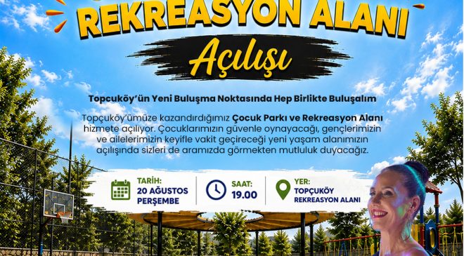 Topçuköy Çocuk Parkı ve Rekreasyon Alanı yarın açılıyor