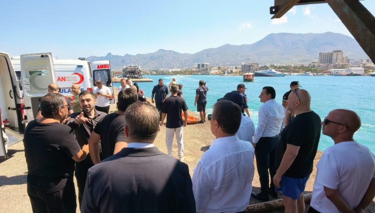 Başbakan Üstel Girne Limanı’nda…”Çok üzgünüz can kaybımız var”