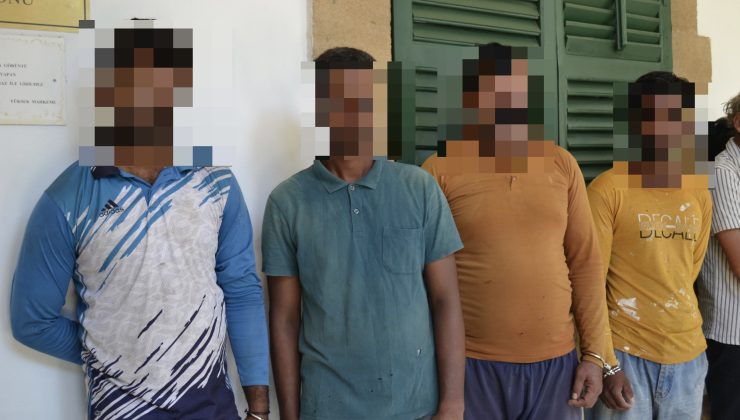 KKTC’de izinsiz ikamet ettikleri tespit edilen biri Türkiye, ikisi Pakistan, beşi Bangladeş uyruklu 8 kaçak tutuklanarak mahkemeye çıkarıldı