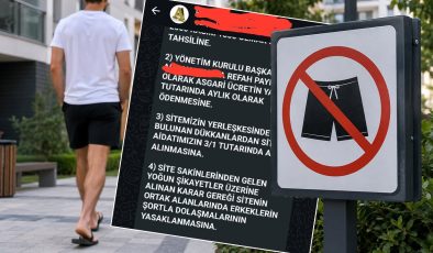 Bir il bu olayı konuşuyor! Sitede erkeklere şort giymek yasaklandı