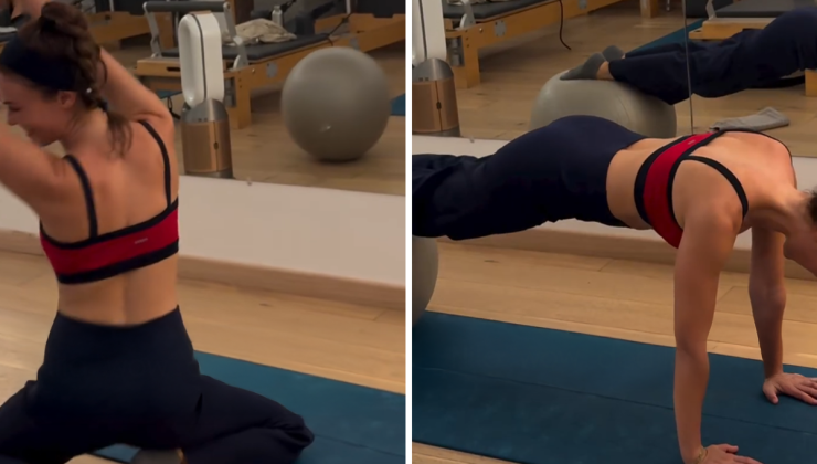 Güzel oyuncudan olay spor paylaşımı!