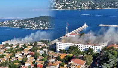 Heybeliada Deniz Harp Okulu’nda yangın! Ekipler seferber oldu
