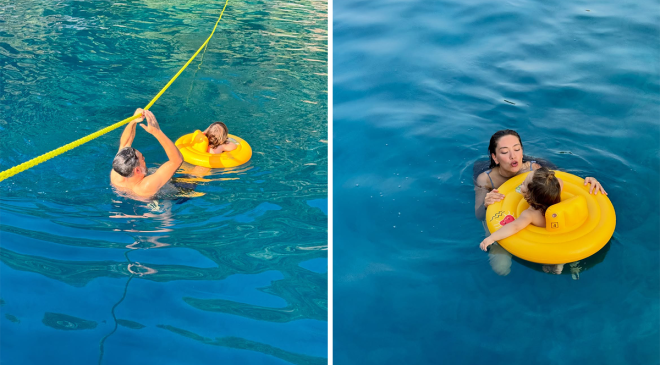 Mutlu aile tablosu! Neslihan Atagül ve Kadir Doğulu’dan tatil pozları