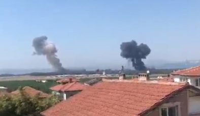 Yalova’da F-16 uçağı düştü! İşte olay yerinden ilk görüntüler