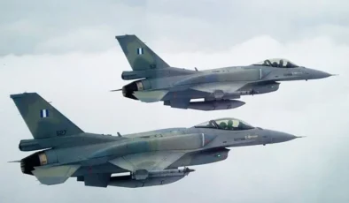 Larnaka bölgesi üzerinde uçan Yunan F-16’lar endişeye neden oldu