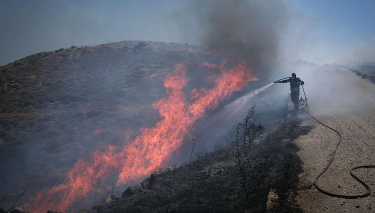 Yunanistan’ın Attika ve Eğriboz bölgelerinde çıkan yangınlara müdahale ediliyor