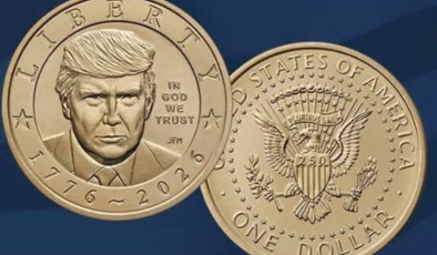 ABD’de bağımsızlığın 250. yılı anısına Trump portreli 1 dolarlık madeni para basıldı