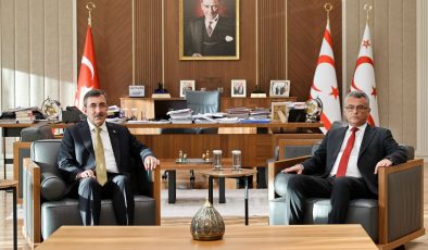 Cumhurbaşkanı Erhürman, Türkiye Cumhurbaşkanı Yardımcısı Yılmaz’ı kabul etti